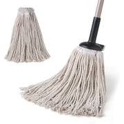 HYKE String Mop with 2 Reusable Mop Heads, Non-Touch Replaent, Adjustable Cn Mops for Floor Cleaning, No-Scratch Absorbent Classic Mop for Tile Concrete Wood Floor en Bathroom