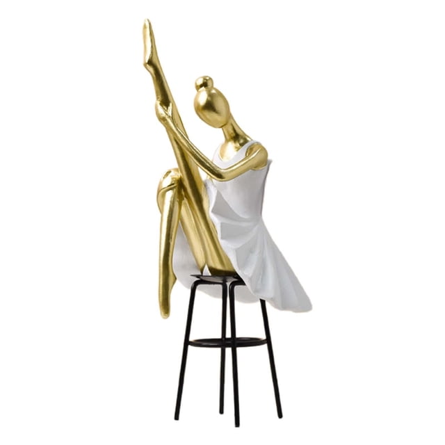 Estatuas de resina de bailarina, figuras, estatuillas, arte de moda, decoración de escritorio para el hogar, niñas Estilo C 10x11x27cm