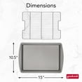 thumbnail image 5 of GoodCook 15” x 10.5” Nonstick Carbon Steel Baking Pan & Raised Wire Rack, 5 of 8