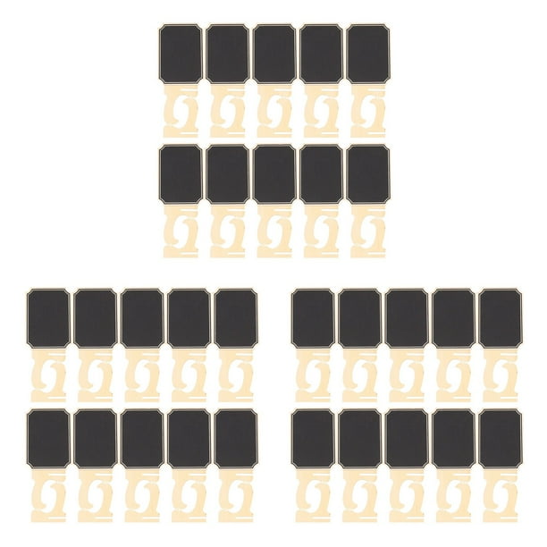 Paquete de 60 Mini Pizarras con Soporte,Tarjetas Tabla Rectángulo Pequeño Pizarra Pequeña de Madera para Bodas Fiestas de Cumpleaños Etiqueta de Alimentos Número de Mesa