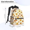 thumbnail image 4 of Haiem Pumpkin Maple Leaves Lightweight Backpack for School, Classic Basic Water Resistant Casual Daypack for Travel with Bottle Side Pockets, 4 of 8