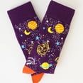 thumbnail image 4 of Purple Outer Space Socks With Planets (Adult Large - Men's Shoe Sizes 8-12) from the Sock Panda, 4 of 4