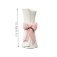 thumbnail image 3 of Bcylexb 6" Ceramic Bow Vase, Flower vase with Bow for Roses Artificial Flowers Cute Devorative Vase for Bathrooms Dressers Windowsills, 3 of 6