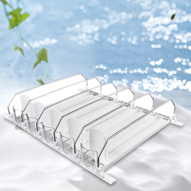 Estante de empuje para bebidas enlatadas, deslizador en forma de E, empujador de botellas de latas de refresco para refrigerador