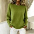 thumbnail image 4 of Harpily Women's Sweaters Solid color Crew Neck Long Sleeve Shirts Knit Casual Trendy Fall Outfits for Women Fashion Clothing, 4 of 4