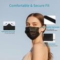 thumbnail image 4 of Mascarillas desechables negras de 3 capas akgk, 100 unidades, 4 of 8