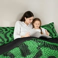 thumbnail image 5 of Manfei Animal Print 2pcs Bedding Comforter Set for Female Men Teens,Black Green Twin Comforter Sets,Abstract Geometric Breathable Bedding Set,Ultra Soft Home Decor,Reversible, 5 of 8