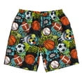 thumbnail image 5 of Wukai Balls Print Beach Trunks with Compression Liner Swimsuit Quick Dry Beach Sports Shorts with Pocket-XX-Large, 5 of 8