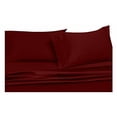 thumbnail image 2 of Royal Hotel Bedding Solid Burgundy Split-King: Adjustable King Bed Size Sheets, 5PC Bed Sheet Set, 100% Cotton, 300 Thread Count, Sateen Solid, Deep Pocket, 2 of 4