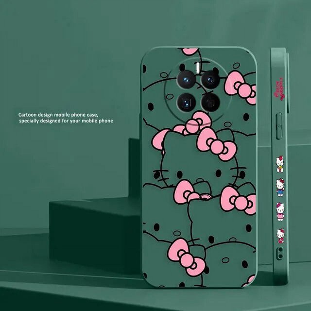 Cute Hello K-Kitty Line Cat Phone Case For Huawei MATE 10 20 20X 30 40 50 P20 P30 P40 P50 P60 PRO PLUS Case Funda Shell Capa LXY
