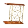 thumbnail image 1 of Botellero con soporte para copas, organizador de almacenamiento de vino, soporte multiusos de madera para encimera para vino, vacaciones, 1 of 9