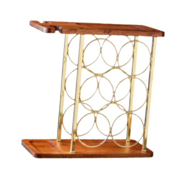Botellero con soporte para copas, organizador de almacenamiento de vino, soporte multiusos de madera para encimera para vino, vacaciones
