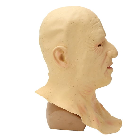 Wrinkle  Old Man  Latex Headgear with Costume for , Fancy Dress, Cosplay, Carnival, Stage Performance, Craft Decoration