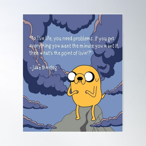 Adventure Time Â„¢ Quote Poster Wall Art, Modern Wall Decor For Living Room Bedroom, 12x18 UNFRAMED