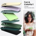 thumbnail image 4 of Compatible with iPhone 14 Pro Max Case 6.7, Slim Liquid Silicone 3 Layers Full Covered Soft Gel Rubber Phone Case Protective Cover with Microfiber Lining 6.7 inch-Pastel Green, 4 of 12