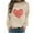 A_ Khaki, variant on Valentines Crewneck Pullover Shirts Women Long Sleeve Love Heart Sweatshirts Graphic Lover Gift Pink XXL