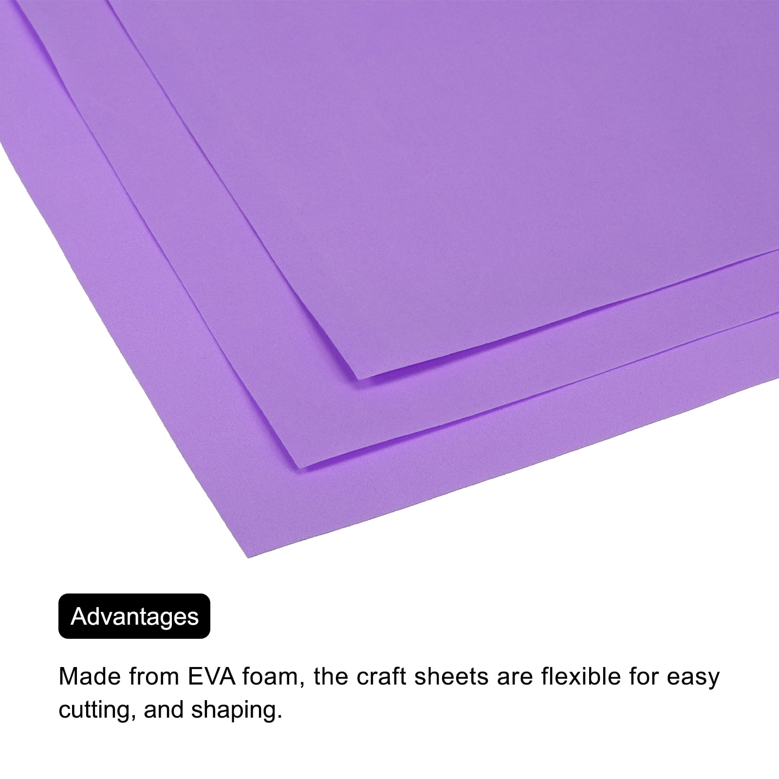 EVA Foam Sheets Dark Purple 19.7 Inch x 35.4 Inch 1mm Thick Crafts Foam Pack of 5