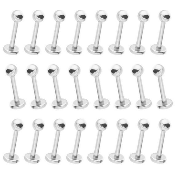 24 Pack of Labret Monroe Piercing Barbells - 316L Surgical Steel - 14g and 16g