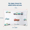 thumbnail image 4 of Wildkin Transportation 100% Cotton Hypoallergenic Toddler Pillow Case in Blue, for Boys unisex (Transportation), 4 of 6