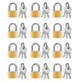 thumbnail image 1 of 12 Pack Mini Padlock Small Padlock Solid Brass Locks With 3 Key For Luggage Lock,backpack,gym Locke, 1 of 5