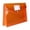Orange, variant on Expandable File Folder with Label Slot Translucent Document Wallet Button Closure File Bag for Ofice Reports Sch00l Assignments and Travel Documents, Orange