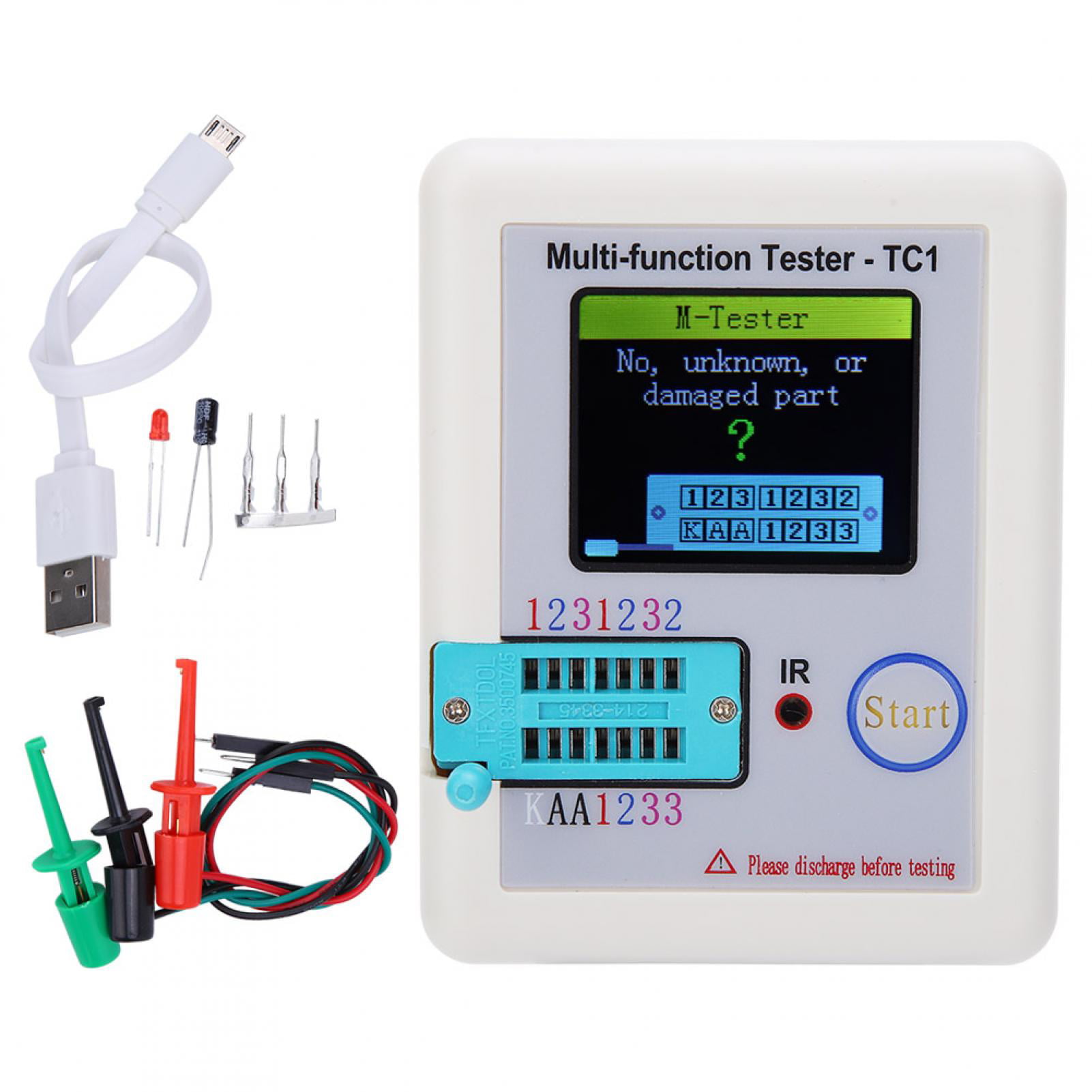Pocketable Multifunction Transistor Tester LCR TC1 Full Color Graphics Display 
