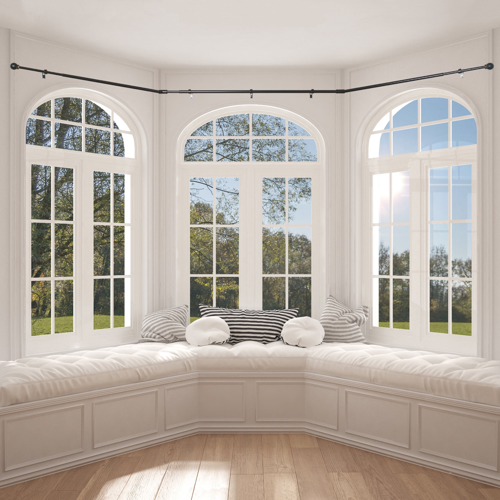 Better Homes & Gardens Bay Window Adjustable Drapery Rod Set