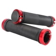 thumbnail image 4 of Puños de manillar de bicicleta Zulema antideslizantes con bloqueo de aluminio rojo, 4 of 6