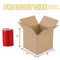 thumbnail image 3 of BagDream 4x4x4 Small Shipping Boxes Brown Corrugated Cardboard Paper Boxes for Small Bussiness, Packing and Mailing, 25 Pack, 3 of 7