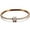 Rose Gold, variant on Stainless Steel Oval Shape Cubic Zircon Bangle Bracelet