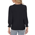 thumbnail image 6 of Sexy Dance Blouses for Women 3/4 Sleeve Dressy Shirts Casual Pleated Tops Tunic Top, 6 of 8