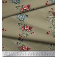 thumbnail image 2 of Soimoi Poly Georgette Fabric Leaves & Floral Artistic Print Sewing Fabric Yard 42 Inch Wide, 2 of 3