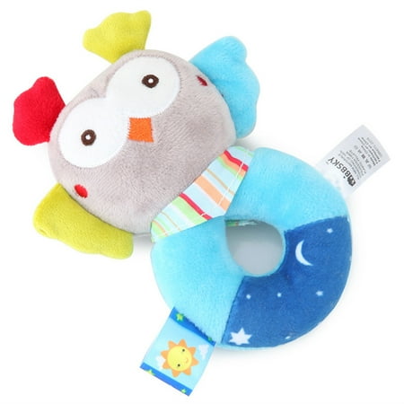 Stuffed Rattle - Animal Stuffed Toys for Children Handbell Baby Rattles Plush Educational Stuffed Toy Playmate Teether