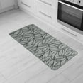 thumbnail image 2 of Jungle Printed Kitchen Runner Mat 47" x 20" - Gray Leaves Design - Stylish & Durable - Ideal for Homeowners & Renters - Non Slip & Comfort Floor Mat, 2 of 5
