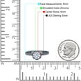 thumbnail image 4 of Black Tone, Simulated Cubic Zirconia Size-10 Art Deco Wedding Bridal Ring 925 Sterling Silver, 4 of 7