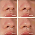 thumbnail image 5 of Hinged CZ Septum Rings - 316L Surgical Steel Nose Rings Hoops for Women 20G/18G/16G Cartilage Earrings Conch Piercing Jewelry Helix Rook Tragus Lobe Daith Snug Belly Button Ring 6mm-10mm, 5 of 12