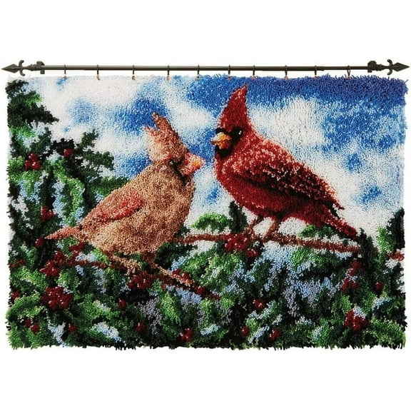 Latch Hook Rug Kits, DIY Latch Hook Rug, Home Carpet Rug Making Canvas Kits, DIY Crochet Kits Embroidery Kits Needlework Crafts for Home Decor, Latch Hook Kits for Beginners Kids Adults, 50 X 38 cm