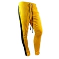 thumbnail image 5 of Rebel Minds Men Stacked Track Pants (Gold Black), 5 of 7