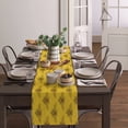 thumbnail image 4 of Table Runner Dresser Scarves 90 Inch Long, Wildlife Animal Queen Bee Linen Dining Table Runners Farmhouse Yellow Background Tabletop Scarf for Wedding Holiday Party Kitchen, 4 of 7