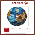 thumbnail image 2 of Xecao Starry Night Sunflower Field Pattern Christmas Tree Skirt Holiday Part Decorations for Christmas Tree, Farmhouse Christmas Decor Xmas Holiday Home Party Decorations-36", 2 of 6
