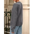 thumbnail image 4 of Cardigan PRETTYGARDEN de otoño con botones, manga larga, gris, 4 of 8