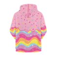 thumbnail image 2 of Chririnla Rainbow Star Ice Cream Teen Girls Casual Hoodie Long Sleeve Soft with Pockets Loose Comfy Pullover for Daily Wear Size 13-14, 2 of 7