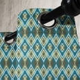 thumbnail image 4 of Ambesonne Geometric Grommet Curtain, Overlapping Diamond Shape, 50" x 63", Petrol Blue Olive Green, 4 of 6