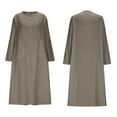 thumbnail image 7 of Drses‌‌ ‌‌‌‌‌‌‌‌‌‌‌‌‌‌‌‌‌‌‌‌‌‌‌‌‌‌‌‌‌‌Women's Plus Size Cotton Linen Dress - Long Sleeve Button Up Round Neck Casual with Pockets, 7 of 7