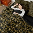 thumbnail image 4 of Feelyou Western Gold Damask Twin Bedding Sets 7pcs, Boho Butterfly Animal Comforter Set, 4 of 8