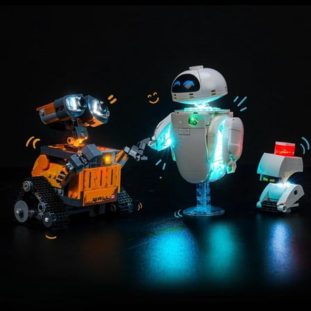 LED Lighting Compatible with Lego Pixar Wall-E & EVE, Light Kit Compatible with Lego 43279 - Not Come with Model