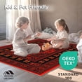 thumbnail image 4 of ODIKA 4'x6' Machine Washable Non-Slip Area Rug, Unique Ominous Artful Composition High Traffic Rug, Red, 26974, 4 of 7
