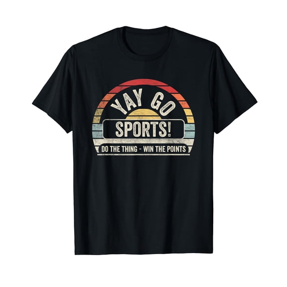 Vintage Retro Yay Go Sports! Funny Sports T-Shirt