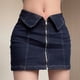 thumbnail image 5 of Minifalda De Mezclilla Mini falda de mezclilla con cremallera frontal Falda corta de jeans de moda para chicas picantes (Azul L) Cgtredaw para Mujer Azul T M, 5 of 9