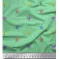 thumbnail image 1 of Soimoi Green Georgette Viscose Fabric Dot & Floral Artistic Print Fabric by the Yard 42 Inch Wide, 1 of 1